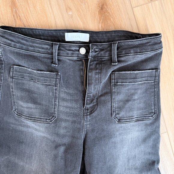 Vervet by Flying Monkey High Rise Wide Trouser Black Jeans - Picture 3 of 4